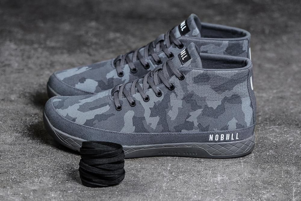 NOBULL Men's Canvas Mid Training Shoes - Dark Camo - Ireland (9301GIUKO)